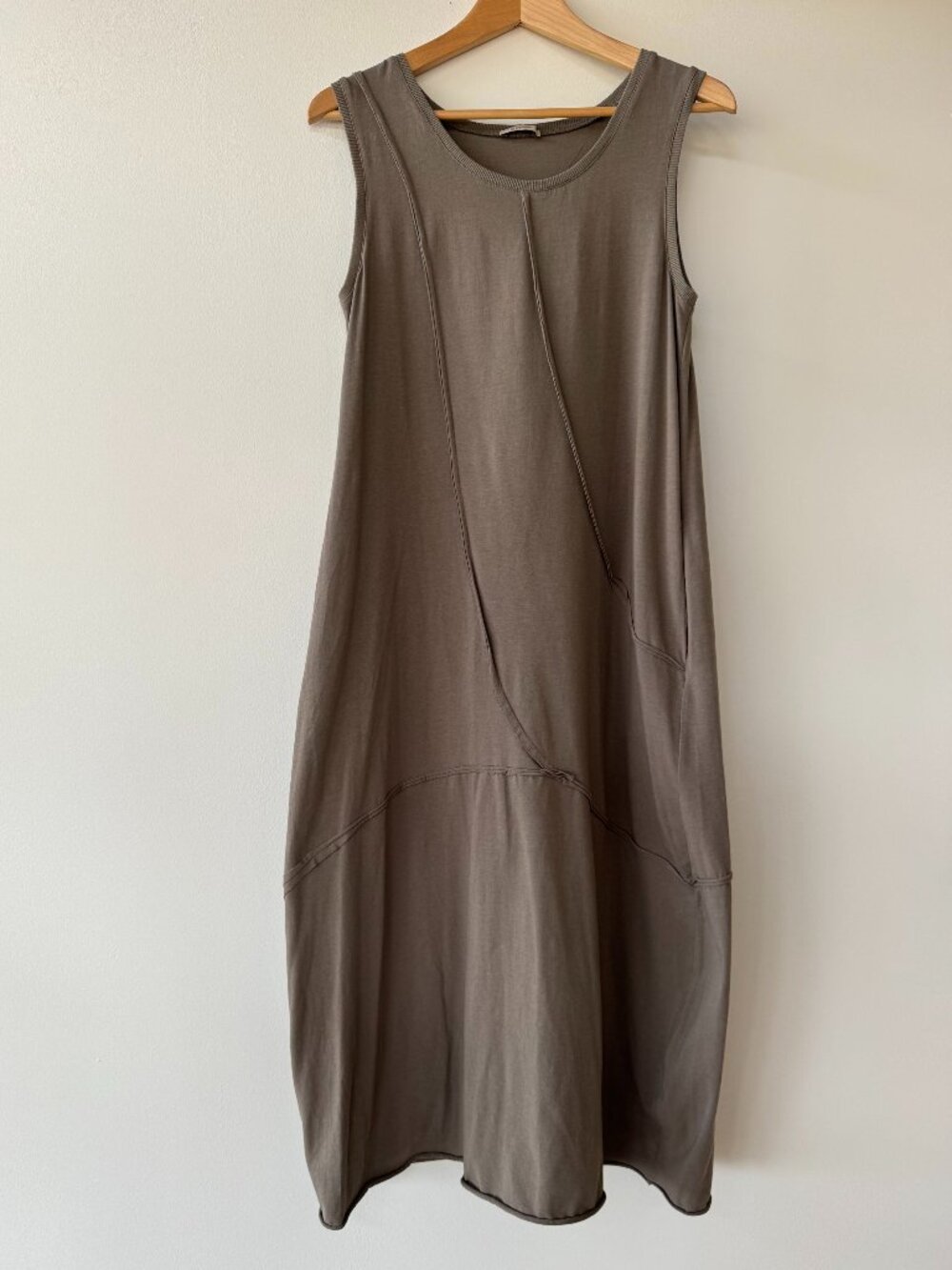 Cream/Tan Crea Concept Lightweight Summer Dress (Size 40)